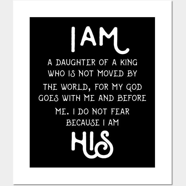 I AM HIS DAUGHTER KING SHIRT GIRLS Wall Art by wimsicalifornia